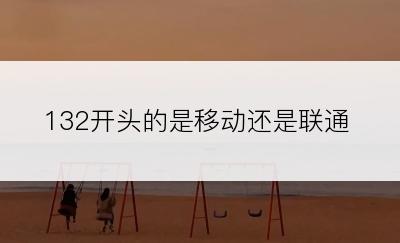 132开头的是移动还是联通