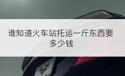谁知道火车站托运一斤东西要多少钱