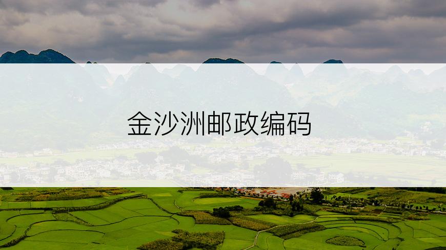 金沙洲邮政编码