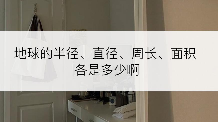 地球的半径、直径、周长、面积各是多少啊