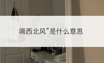 喝西北风”是什么意思