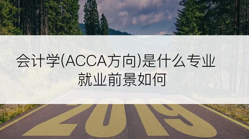 会计学(ACCA方向)是什么专业就业前景如何