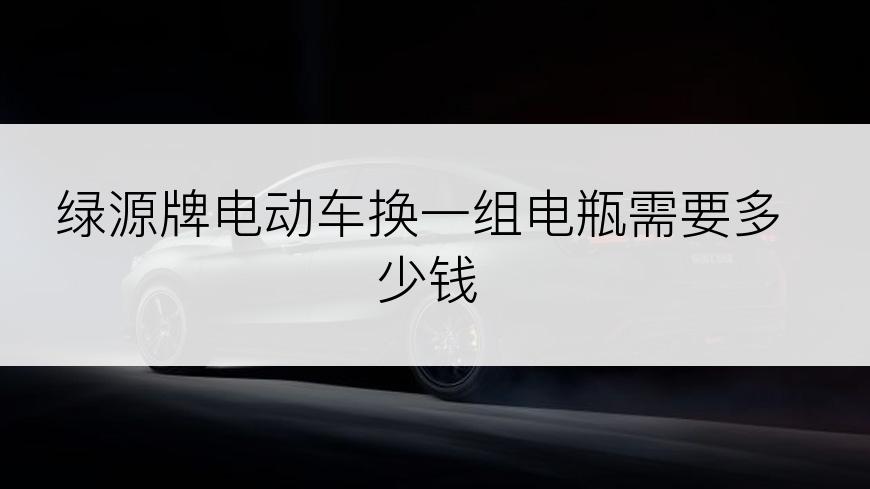绿源牌电动车换一组电瓶需要多少钱