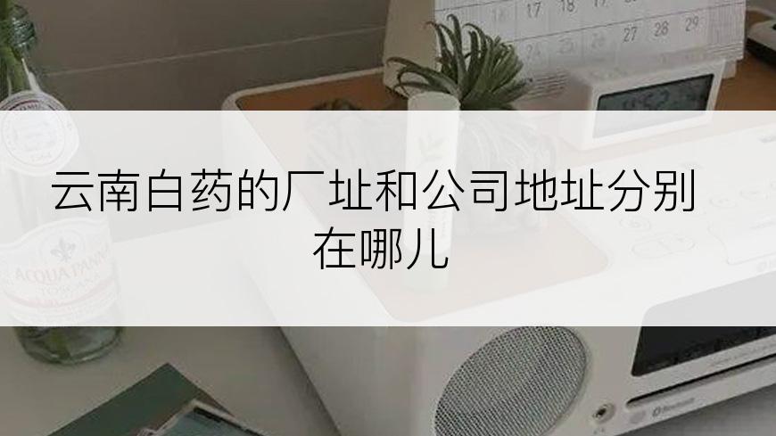 云南白药的厂址和公司地址分别在哪儿