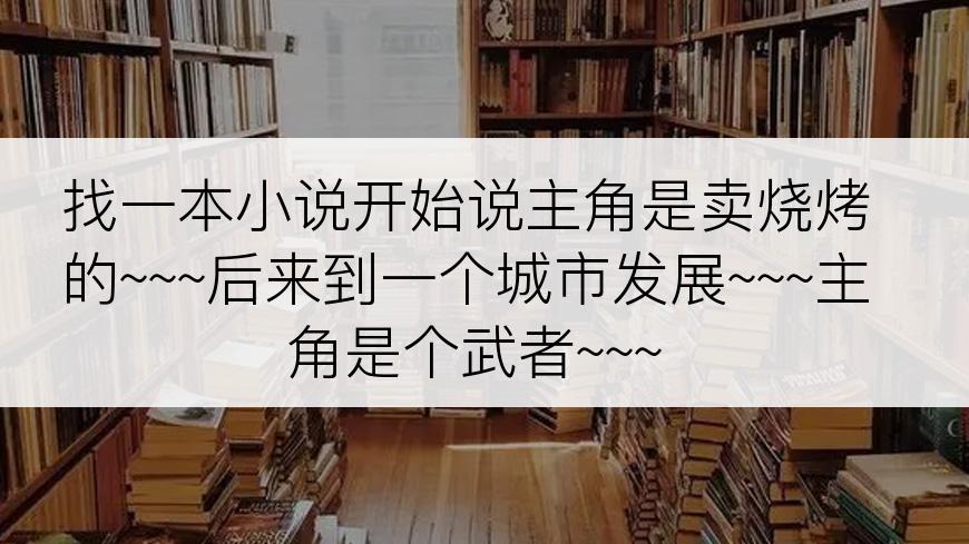 找一本小说开始说主角是卖烧烤的~~~后来到一个城市发展~~~主角是个武者~~~