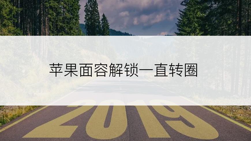 苹果面容解锁一直转圈