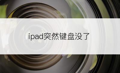 ipad突然键盘没了