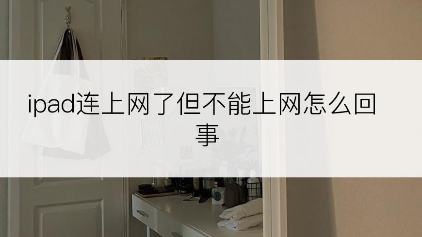 ipad连上网了但不能上网怎么回事