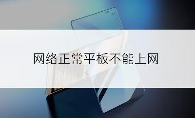 网络正常平板不能上网
