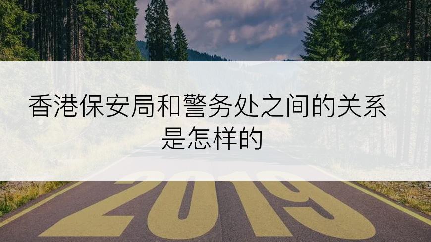 香港保安局和警务处之间的关系是怎样的