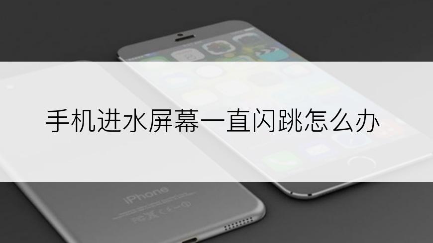 手机进水屏幕一直闪跳怎么办