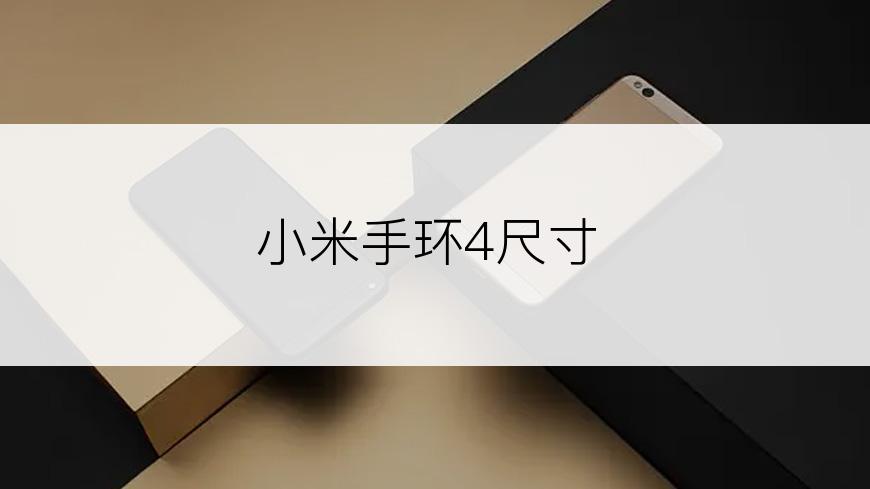 小米手环4尺寸