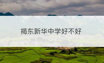揭东新华中学好不好