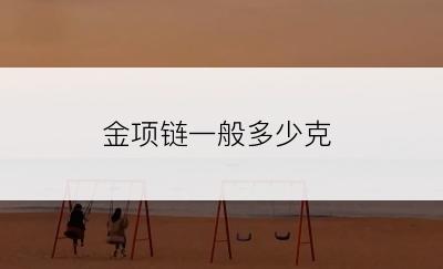 金项链一般多少克