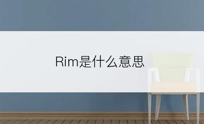 Rim是什么意思