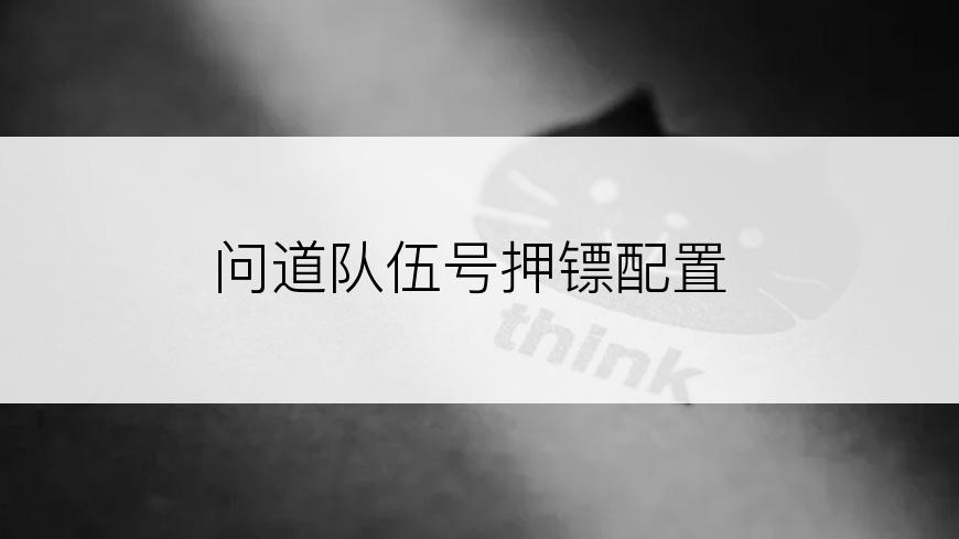 问道队伍号押镖配置