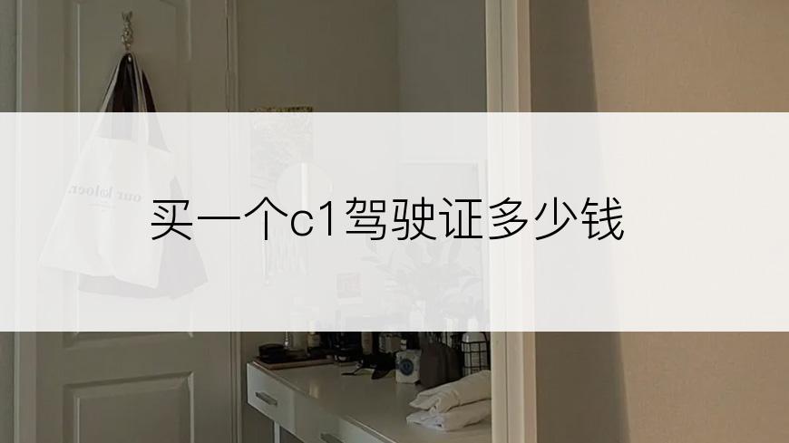 买一个c1驾驶证多少钱