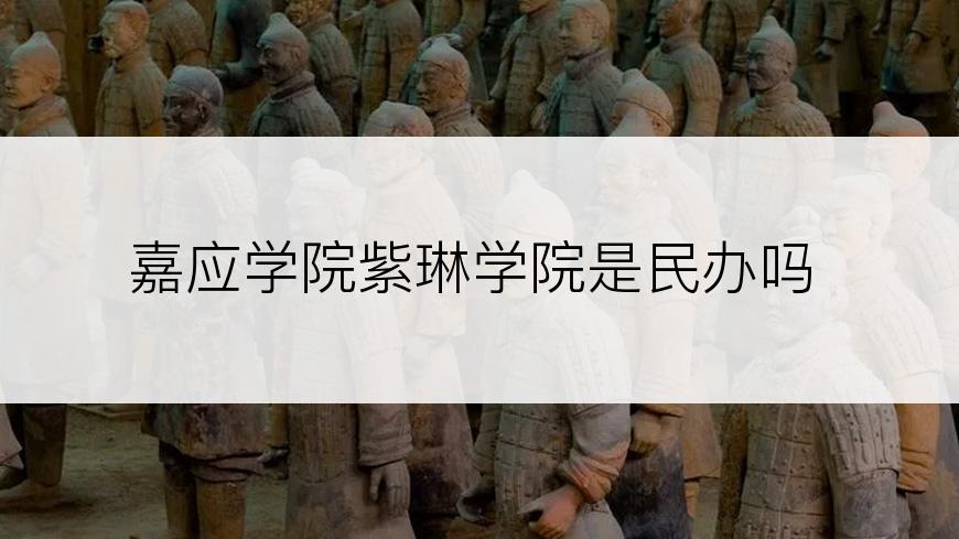 嘉应学院紫琳学院是民办吗