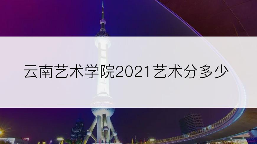 云南艺术学院2021艺术分多少