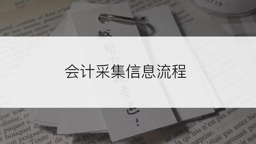 会计采集信息流程