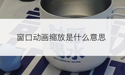 窗口动画缩放是什么意思