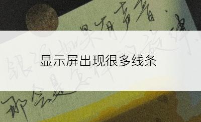 显示屏出现很多线条