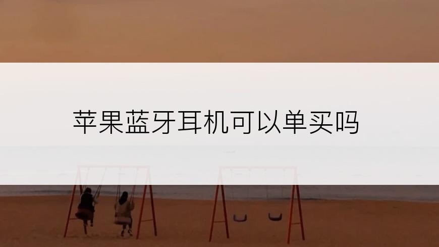 苹果蓝牙耳机可以单买吗