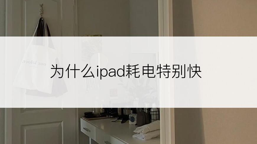 为什么ipad耗电特别快