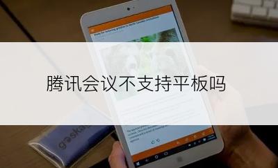 腾讯会议不支持平板吗