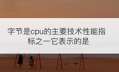 字节是cpu的主要技术性能指标之一它表示的是