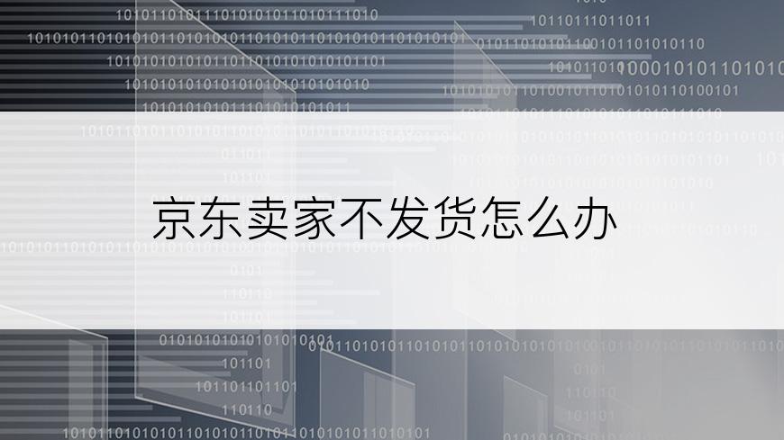 京东卖家不发货怎么办