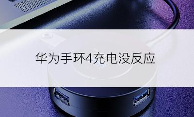 华为手环4充电没反应