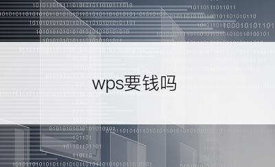 wps要钱吗