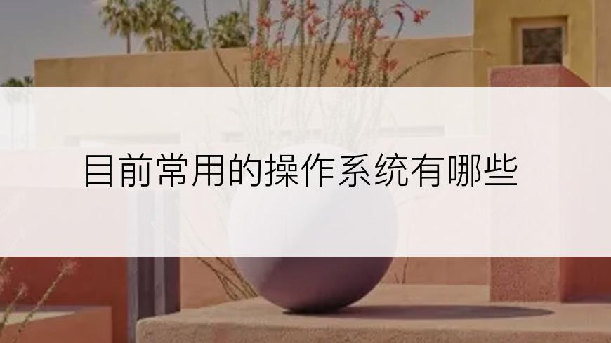 目前常用的操作系统有哪些