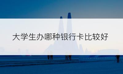 大学生办哪种银行卡比较好