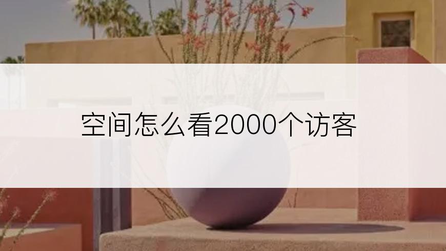 空间怎么看2000个访客