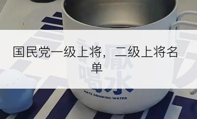 国民党一级上将，二级上将名单