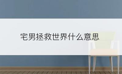 宅男拯救世界什么意思