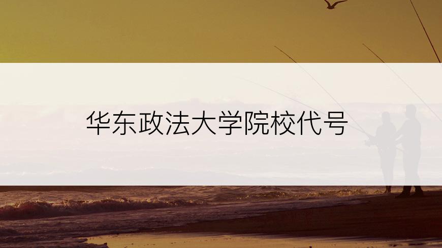 华东政法大学院校代号