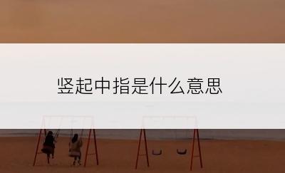 竖起中指是什么意思