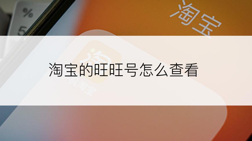 淘宝的旺旺号怎么查看