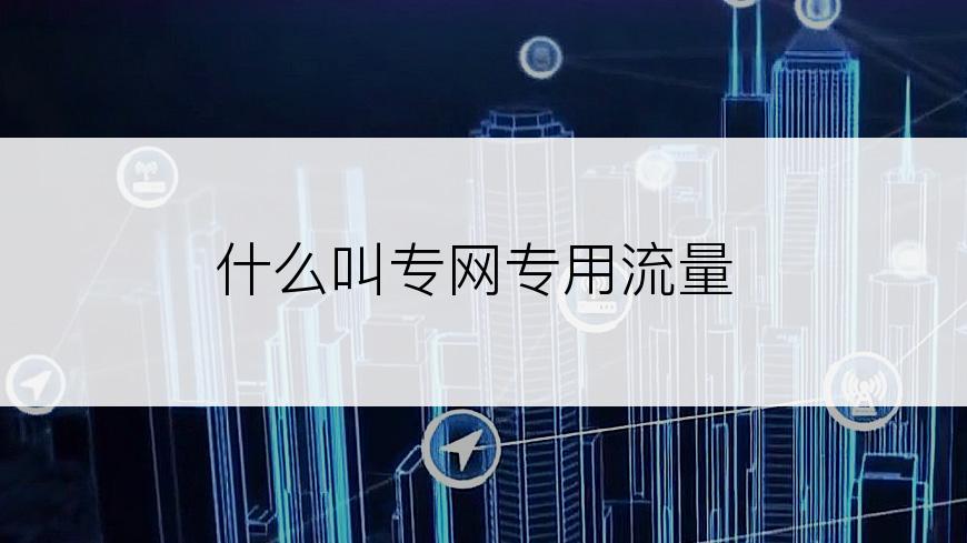 什么叫专网专用流量