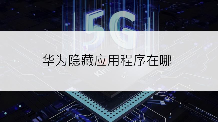 华为隐藏应用程序在哪