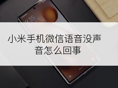 小米手机微信语音没声音怎么回事