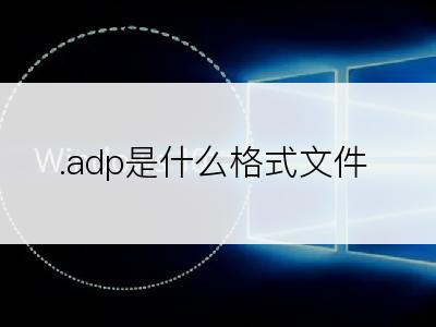 .adp是什么格式文件