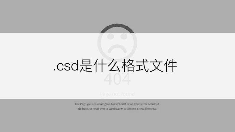 .csd是什么格式文件