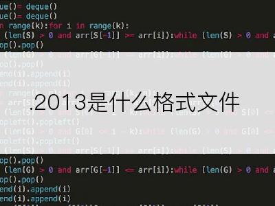 .2013是什么格式文件