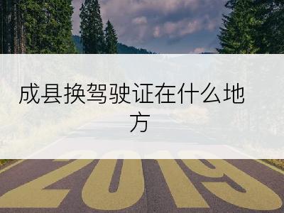 成县换驾驶证在什么地方