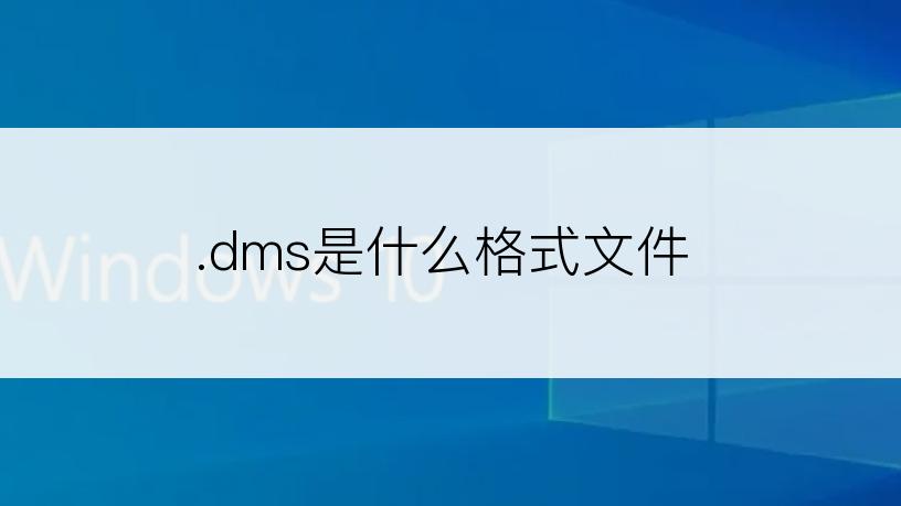 .dms是什么格式文件
