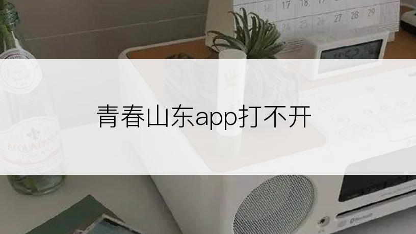 青春山东app打不开